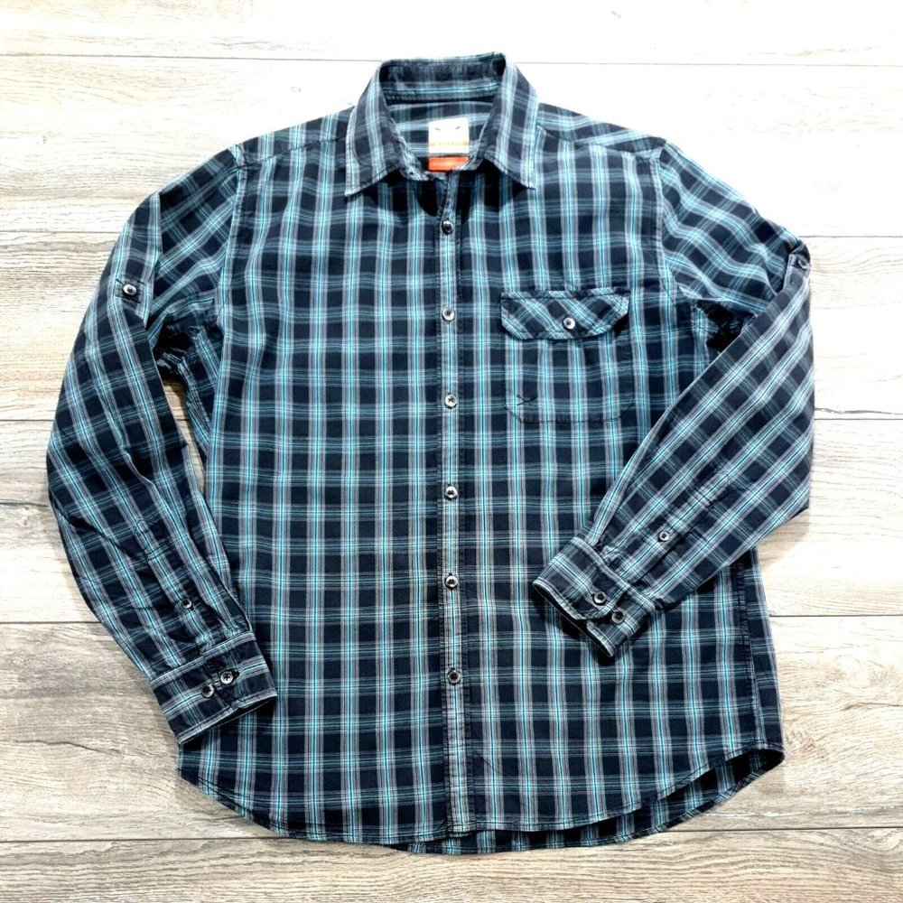 Club Scullers Mens Slim Fit Long Sleeve Shirt 40CM (Medium) Casual Office Work - Picture 1 of 11